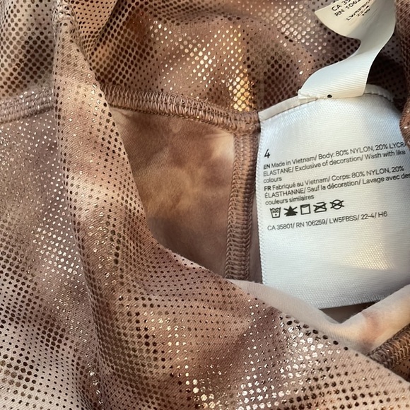 Lululemon align tan shimmery leggings size 4 - Picture 4 of 6